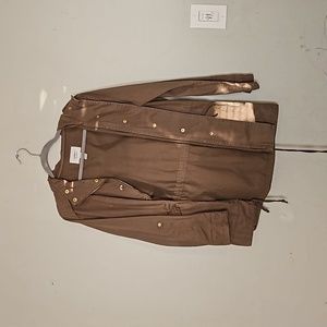 Hunter Green long sleeve utility cargo zip up top